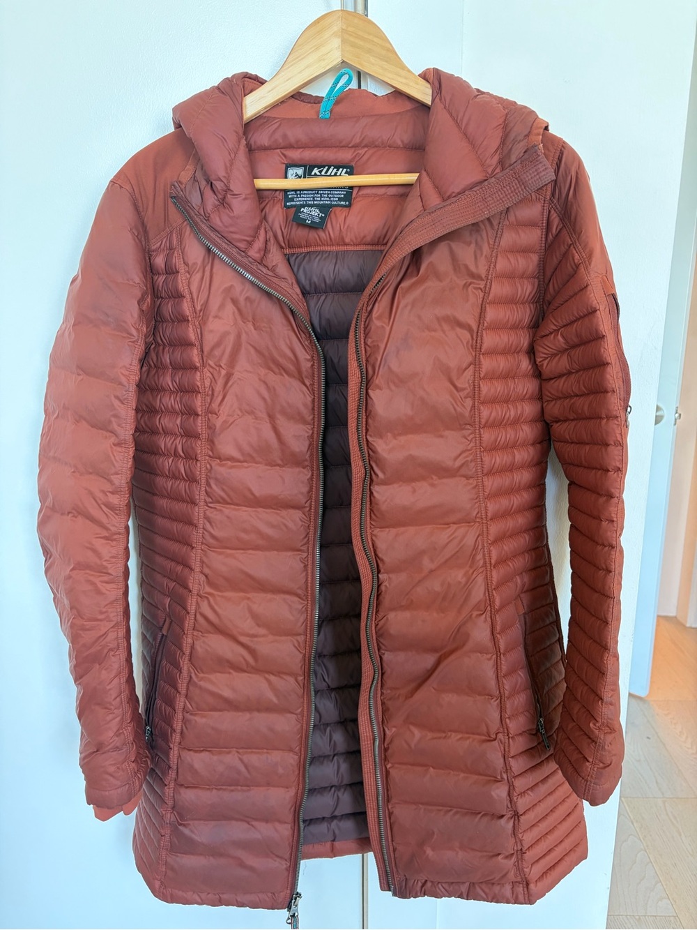 Kuhl Women's Rust Quilted Hooded Puffer Jacket
